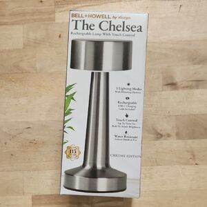 Bell + Howell Chrome Touch Control Lamp New In Box